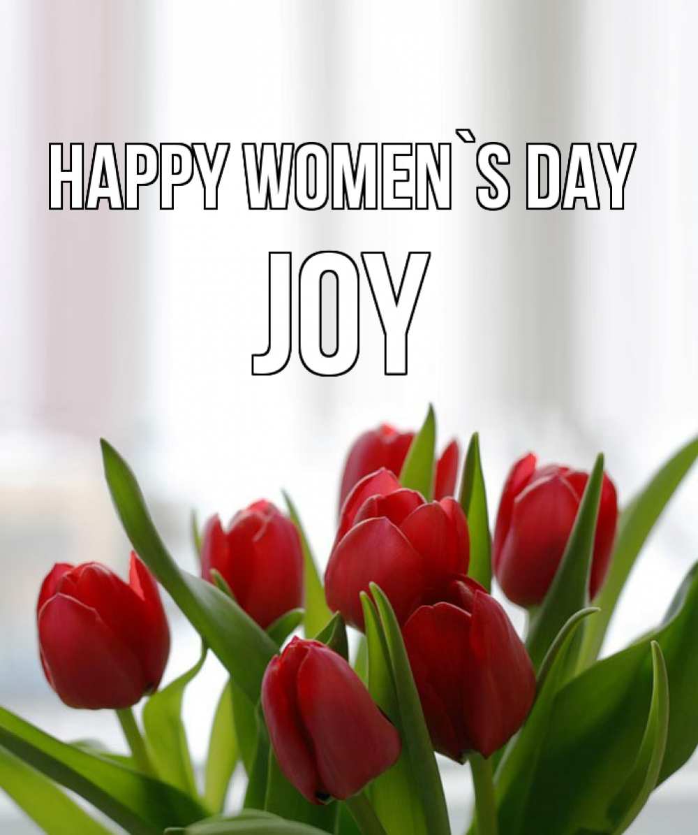 Greetings card с именем, Joy happy women`s day полевые цветы Greetings with text for free download 